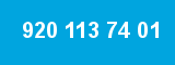 920 113 74 01 920 113 74 01